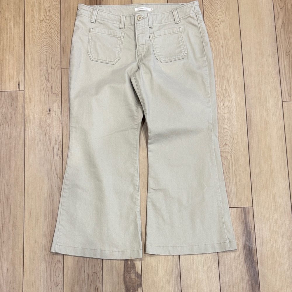 Levi’s Beige Wide Leg Cropped Jeans for Women